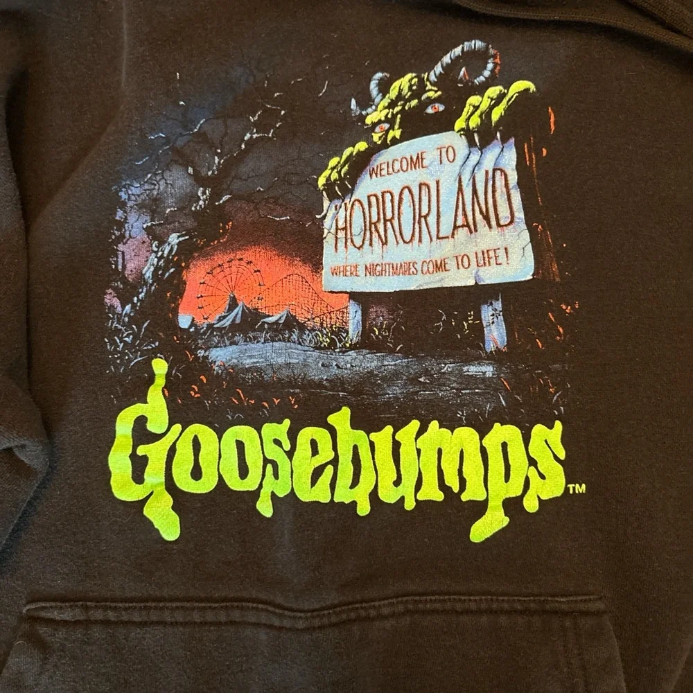 Vintage Goosebumps Black Hoodie for Kids - Picture 3 of 7